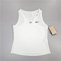 NIKE Womens Tennis Tank Top White Small Victory Court CV4784 100 - S Regular