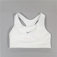 Nike Womens Sports Bra White XS Racer Back Padded Gym Training Dri Fit FB1123 - XS Regular