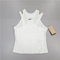 NIKE Womens Tennis Tank Top White Medium Court Slam FD5655 100 - M Regular
