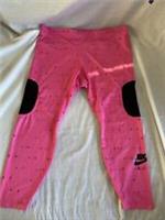 Nike Air Leggings Pink Monogram Running Pocket Zip 7/8 XL Brand New RRP £49.95