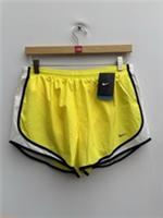 Nike Tempo Running Shorts Yellow Breif Lined Athletic Gym 211646 Womens Large - L Regular
