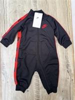 Nike Baby Boys Long Sleeve Tricot Taping Full Zip Coverall Black/Red 6M NWT