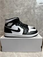 Authentic Nike Air Jordan 1 Mid White/ BlackWomen Trainers UK 8