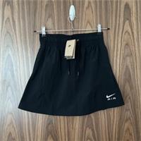 Nike Air Black Woven Drawstring Tie High Rise Pockets Logo Mini Skirt S NEW - S Regular