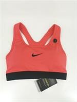 Nike Classic Sports Bra Extra Small XS Peach Red Black 849699-851 Medium Support - XS Regular