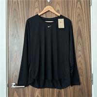 Nike Black One Training Dri-FIT Long Sleeve Standard Fit Swoosh T-Shirt XL NEW
