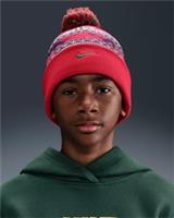 Nike Kids Teens Peak Winter Wonderland Christmas Xmas Beanie Hat Red Pom Pom
