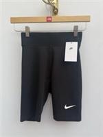 Nike High Waisted Biker Shorts Black Stretch Gym Training Active Womens XS New - XS Regular
