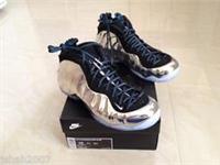 NIKE AIR FOAMPOSITE ONE AS QS CHROME MIRROR FOAMS SILVER SIZE UK 6 & 9 NEW