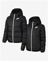 Nike Women`s Windrunner Down Fill Jacket Reversible CU0282-010 Black White - M Regular