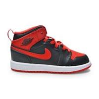 Kids Nike Jordan 1 Mid (PS) - DQ8424 060 - Black Fire Red White