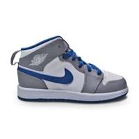 Kids Nike Jordan 1 Mid (PS) - DQ8424 014 - Cement Grey White True Blue