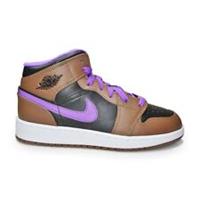 Juniors Nike Air Jordan 1 Mid (GS) DQ8423 215 'Purple Mocha' Palomino White