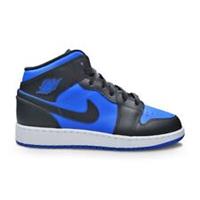 Juniors Nike Air Jordan 1 Mid "Varsity Royal' (GS) DQ842 042 Black Royal Blue