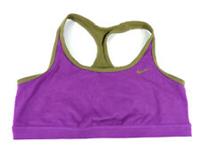New Tagged NIKE DRI-FIT Women's Indy Racerback Sports Bra XL Purple / Green