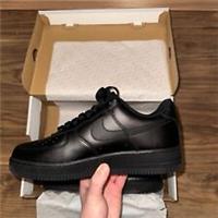 Nike Air Force 1 Low '07 Triple Black - Size 8 UK New - FREE UK NEXT DAY!