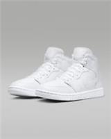 Nike Jordan 1 Mid Womens Trainers "Triple White" DV0991-111 UK Size UK 6