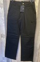 Rare Nike Ladies Black Cotton Chinos Straight Leg Deadstock XS New with Tags