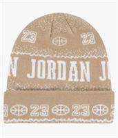 Nike Jordan Holiday Beanie Hat Youth | Beige | Jumpman Logo | Kids Winter Knit |