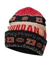 Nike Beanie Hat Air Jordan Boys All-Over Embroidered Holiday Jumpman Winter