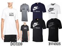 NIKE AIR MAX Mens T Shirt Short Sleeve Crew Neck Regular Fit Casual Cotton Tee - L Regular