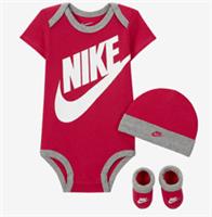 NIKE FUTURA LOGO 3 PIECE INFANT SET OUTFIT - PINK HA5084-640 - GIRLS 6-12 MONTHS