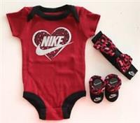 NIKE LEOPARD HEART 3 PIECE INFANT SET OUTFIT DQ8673-690 GIRLS 0-6-12 MONTHS