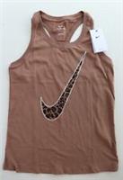 NIKE DRI FIT ONE HOOK LEOPARD SWOOSH TRAINING GYM TANK TOP DN6214-256 WOMEN S - S Regular