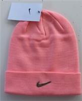 NIKE SWOOSH JUST DO IT STRETCH KNIT BEANIE HAT CORAL DA1997-697 YOUTH GIRLS BOYS