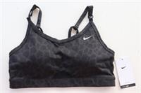 NIKE DRI FIT INDY PADDED GLITTER LEOPARD TRAINING BRA BLACK DD1387-010 WOMEN L - L Regular