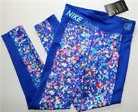 NIKE ONE DRY TIGHT FIT PRINTED TRAINING TIGHTS - BLUE CJ7602-433 GIRLS S M XL