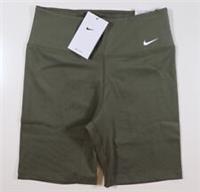 NIKE ONE DRI FIT 7" BIKE TIGHT FIT TRAINING GYM SHORTS OLIVE DD0243-223 WOMEN S - S Regular