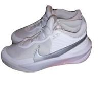 Nike Team Hustle D10 Low White Metallic Silver Kids UK Size 10
