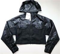 NIKE SPORTSWEAR CITY READY TECH CROPPED HOODED JACKET BLACK CJ4008-010 WOMEN L - L Regular