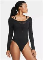 NIKE CITY READY SEAMLESS STUDIO TRAINING LONG SLEEVE BODYSUIT CU5193-010 WOMEN S - S Regular