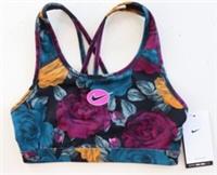 NIKE SWOOSH ICON CLASH FLORAL MEDIUM SUPPORT TRAINING BRA DM0637-010 WOMEN S - S Regular