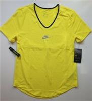 NIKE AIR GRAPHIC DRI FIT SHORT SLEEVE V-NECK RUNNING TOP CJ2064-731 - WOMEN S - S Regular