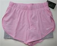 NIKE FLEX TRAINING DRI FIT 2IN1" SUPPORT SHORTS - PINK RISE AR6353-629 WOMEN L - L Regular