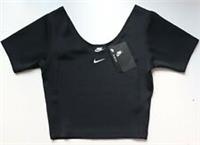 NIKE SPORTSWEAR TECH PACK SHORT SLEEVE TIGHT FIT TOP - BLACK CZ1402-010 WOMEN S - S Regular