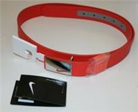 NIKE GOLF SLEEK MODERN PLAQUE LEATHER BELT MAX ORANGE 815849-852 -WOMEN ONE SIZE - MAX ORANGE Regular