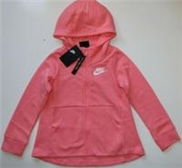 NIKE SPORTSWEAR FLEECE FULL ZIP HOODIE JACKET - PINK GAZE CK3416-668 GIRLS XS