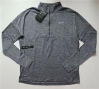 NIKE DRI FIT ELEMENT RUNNING HALF ZIP LONG SLEEVE TOP - GREY AJ4660-021 WOMEN M - M Regular