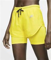 NIKE AIR DRI FIT 2IN1" LIGHTWEIGHT RUNNING SHORTS - YELLOW CJ2154-731 WOMEN XS S - XS Regular