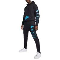Nike FJ0552 Mens Fleece Tracksuits Set Pullover Hoodie Black Cargo Joggers - M Regular