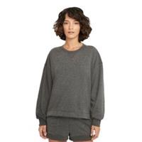 Nike Yoga Top Size Large (14-16) Heather Grey Sweatshirt RRP £55
