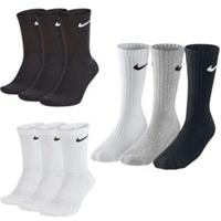 Nike SX7664 Mens Crew Socks Everyday Cushioned 3 Pack Dri-Fit Trainers Socks - UK 8-11 Regular