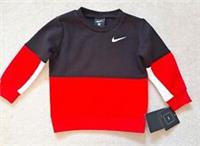 Nike Boys Toddler Black Red White Long Sleeve Sweatshirt Top Age 18 mths BNWT