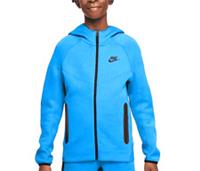 NIKE TECH FLEECE Hooded ZIP POCKET Jacket KID'S Size S (approx 8-9 y.o) Blue