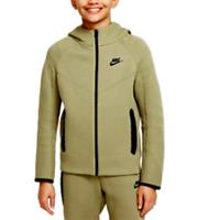 NIKE TECH FLEECE Hooded ZIP POCKET Jacket KID'S Size XL (approx 14+ y.o) Green