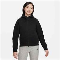 NIKE TECH FLEECE Hooded ZIP POCKET Jacket KID'S Size S (approx 8-9 y.o) Black